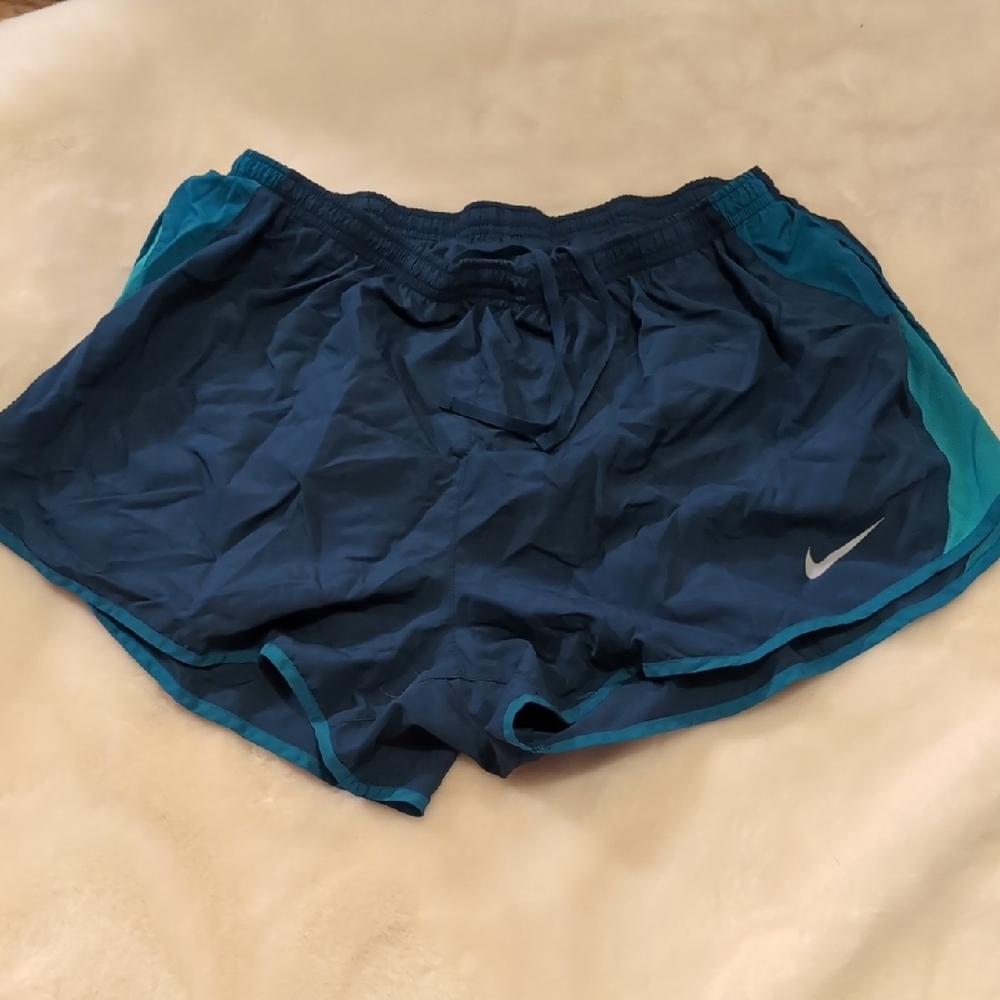 Nike Teal and Navy Running Shorts